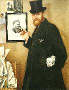 Ernst Josephson portratt av per staaff oil painting on canvas